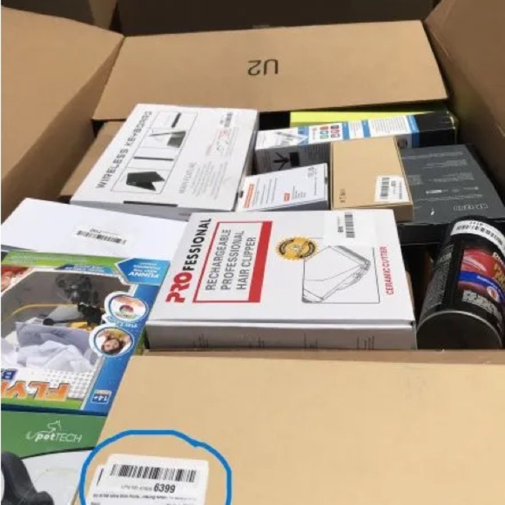 10 pcs mystery small Box OverStock return Reseller amazon target Walmart